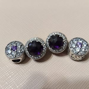 Forget me not charm(2), radiant hearts purple 2